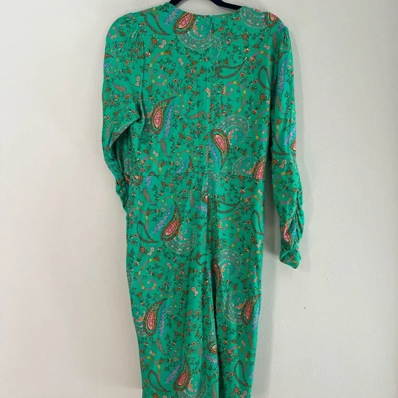 Hale Bob woman’s V neck Green Paisley mini Dress - Picture 8 of 10